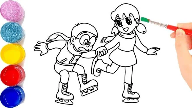 Colección de las más bellas imágenes para colorear de Shizuka para niños