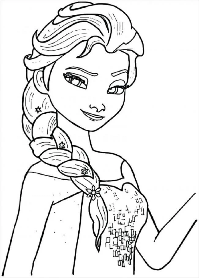 Koleksi halaman mewarnai puteri cantik Elsa