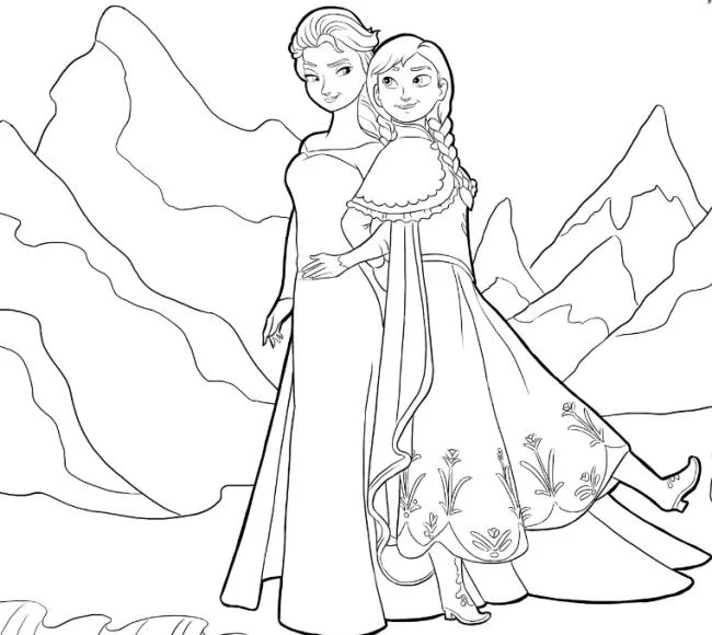 Koleksi halaman mewarnai puteri cantik Elsa