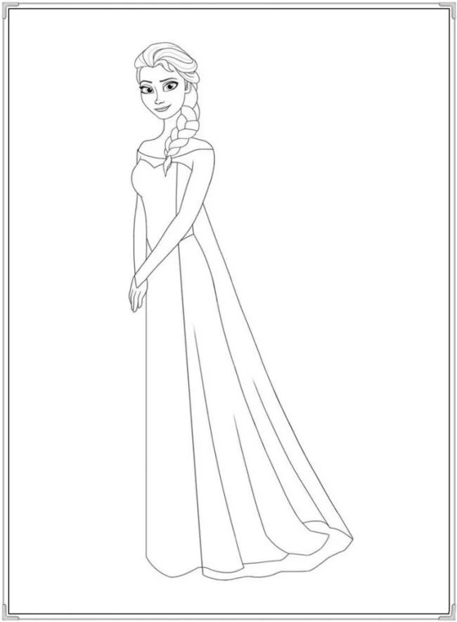Koleksi halaman mewarnai puteri cantik Elsa