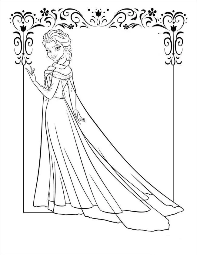 Koleksi halaman mewarnai puteri cantik Elsa