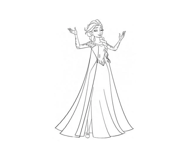 Koleksi halaman mewarnai puteri cantik Elsa