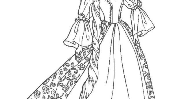 Colección de los más bellos dibujos de princesa para colorear para niños