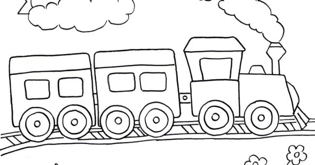 Collection of beautiful train coloring pictures