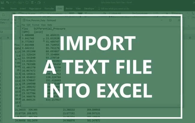 Enter the text file into Excel