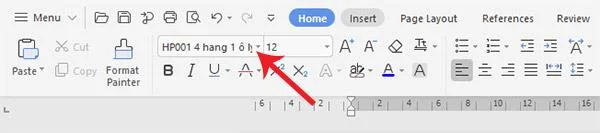 Yazı tipini seç HP001 4 satır 1 hücre