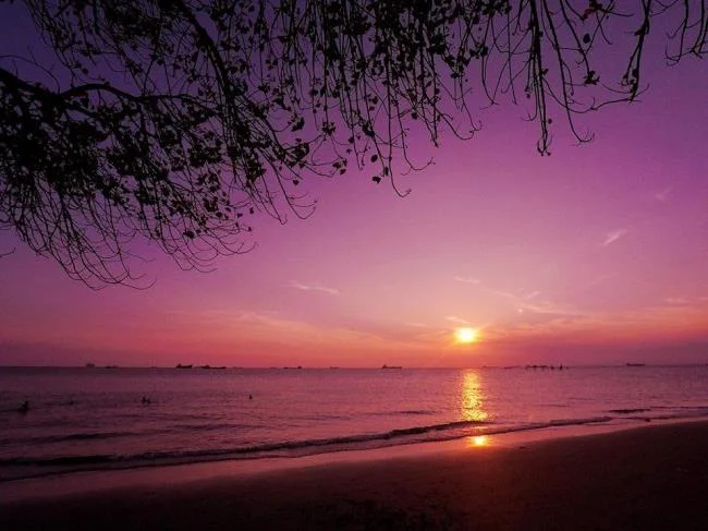 Denizde güzel günbatımı görüntüleri özeti