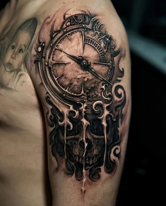 Sugerencia de más de 50 modelos de tatuajes de rosas y relojes extremadamente sexys.