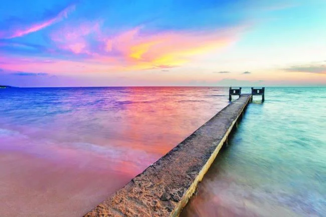 Denizde güzel günbatımı görüntüleri özeti