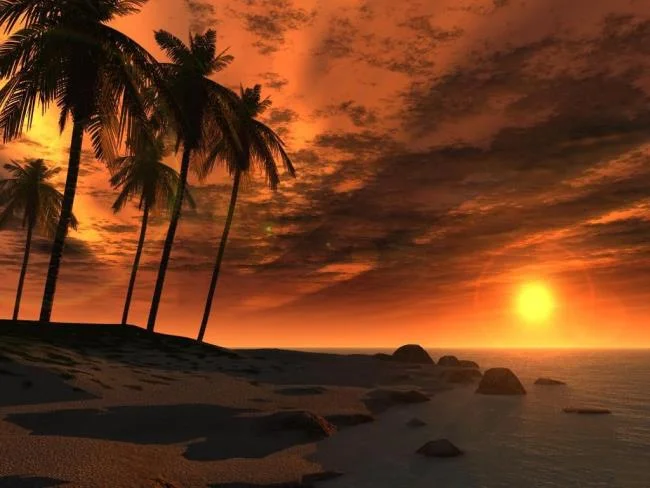 Denizde güzel günbatımı görüntüleri özeti