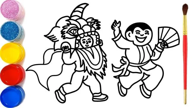 Ringkasan gambar mewarna festival pertengahan musim luruh yang bermakna untuk kanak-kanak