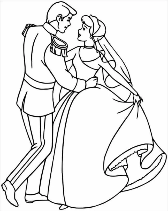 Colección de bellas páginas para colorear princesa de Cenicienta