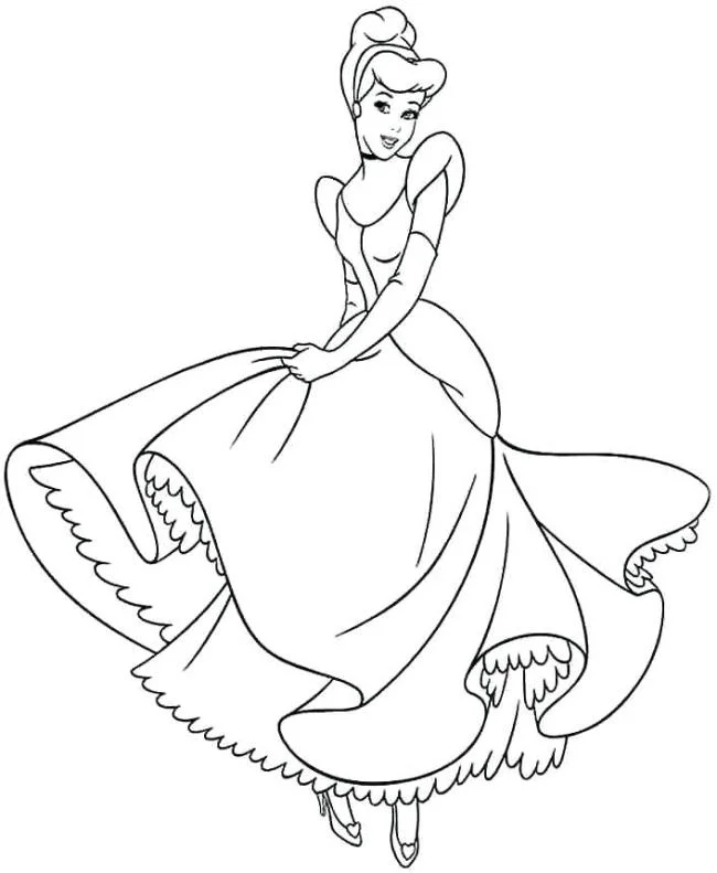 Colección de bellas páginas para colorear princesa de Cenicienta