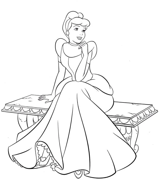 Colección de bellas páginas para colorear princesa de Cenicienta