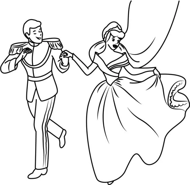Colección de bellas páginas para colorear princesa de Cenicienta