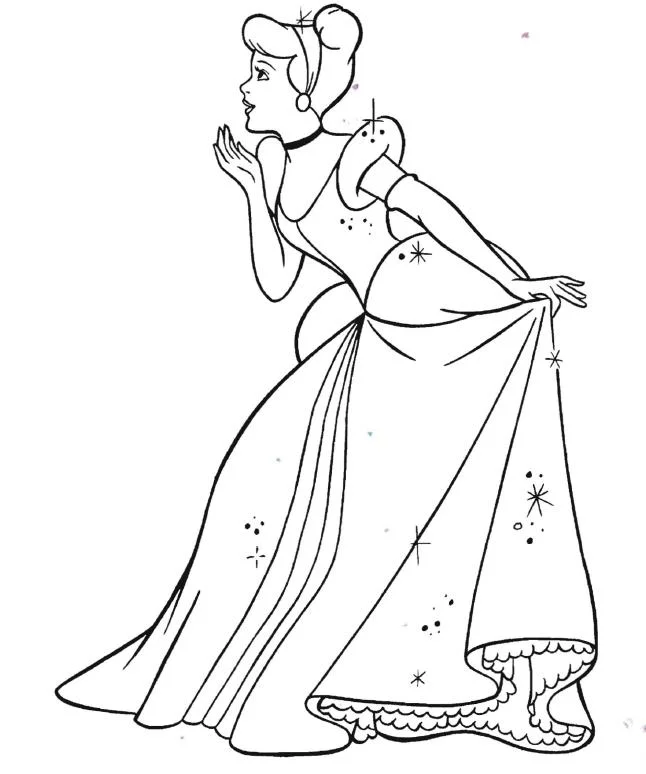 Colección de bellas páginas para colorear princesa de Cenicienta