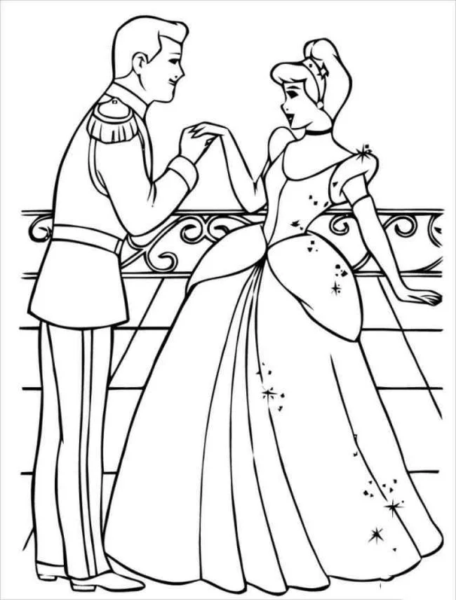 Colección de bellas páginas para colorear princesa de Cenicienta