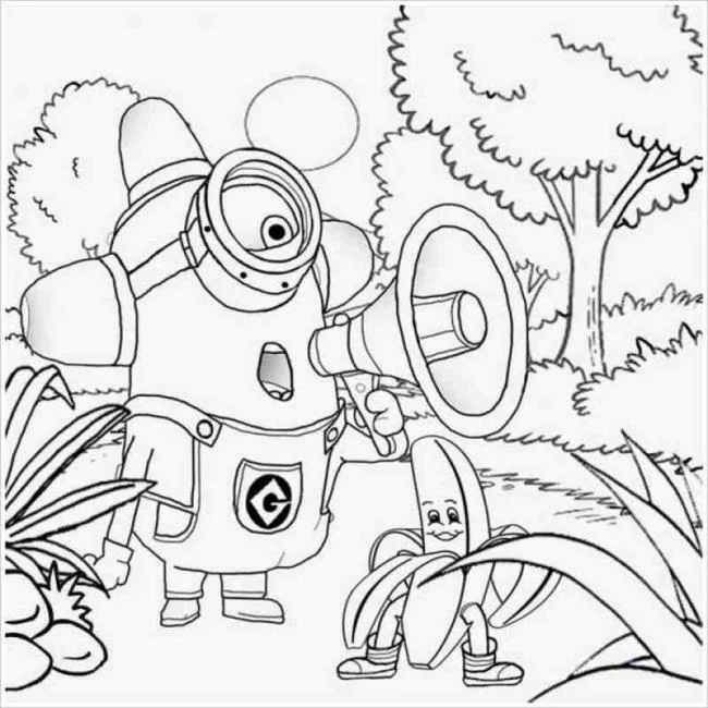 Koleksi gambar mewarnai Minion terbaik untuk anak-anak