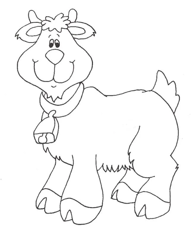 Koleksi gambar pewarna kambing lucu terbaik untuk kanak-kanak