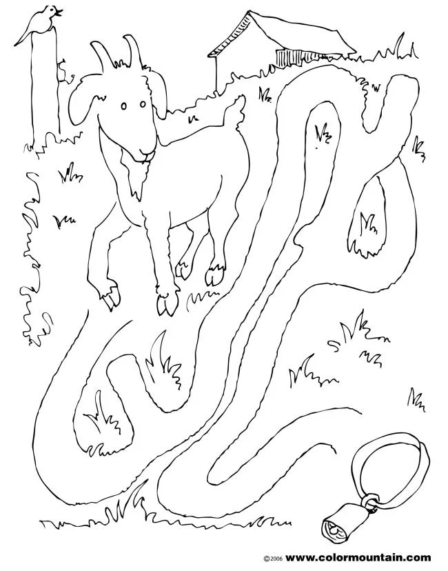 Koleksi gambar pewarna kambing lucu terbaik untuk kanak-kanak