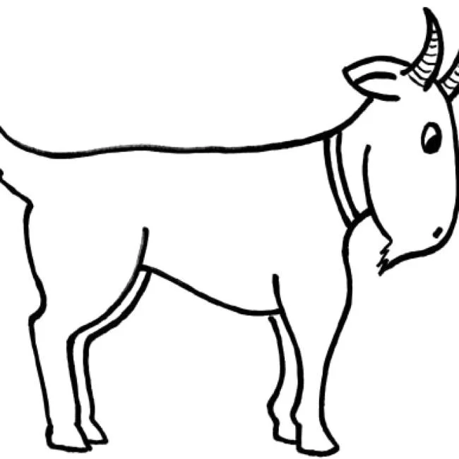 Koleksi gambar pewarna kambing lucu terbaik untuk kanak-kanak