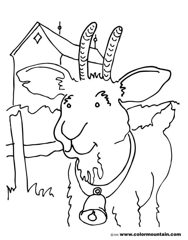 Koleksi gambar pewarna kambing lucu terbaik untuk kanak-kanak