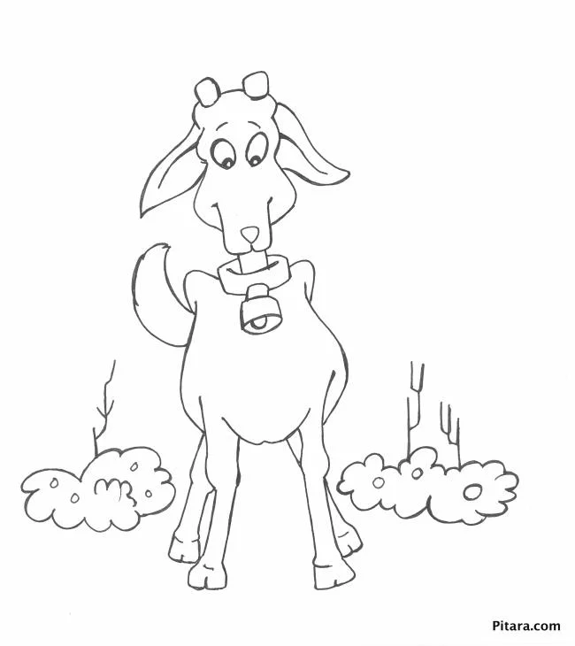 Koleksi gambar pewarna kambing lucu terbaik untuk kanak-kanak