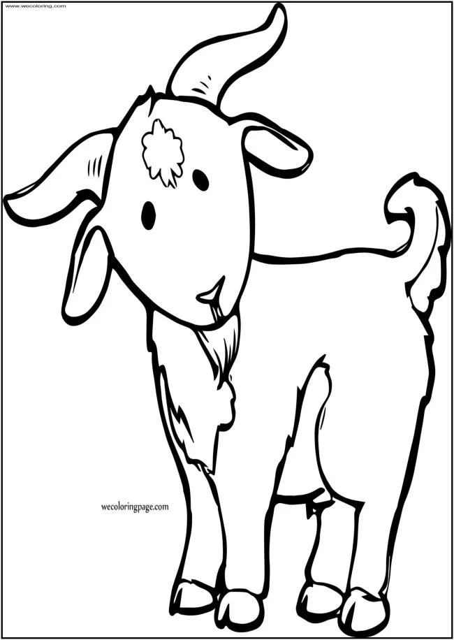 Koleksi gambar pewarna kambing lucu terbaik untuk kanak-kanak