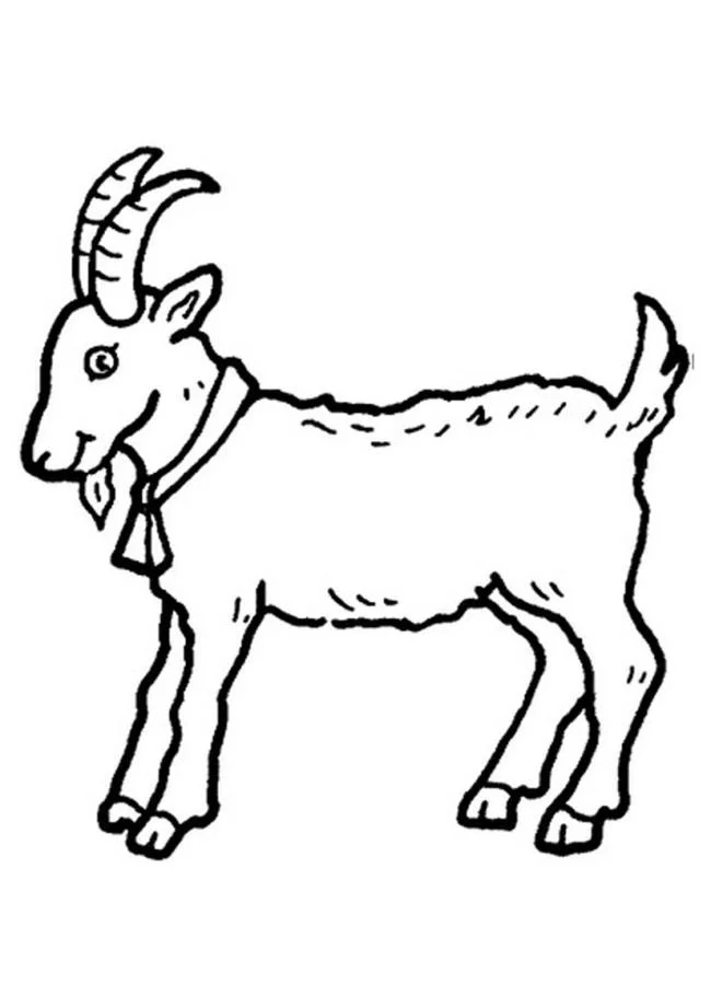 Koleksi gambar pewarna kambing lucu terbaik untuk kanak-kanak