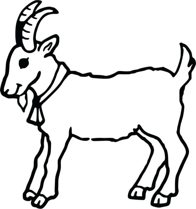 Koleksi gambar pewarna kambing lucu terbaik untuk kanak-kanak