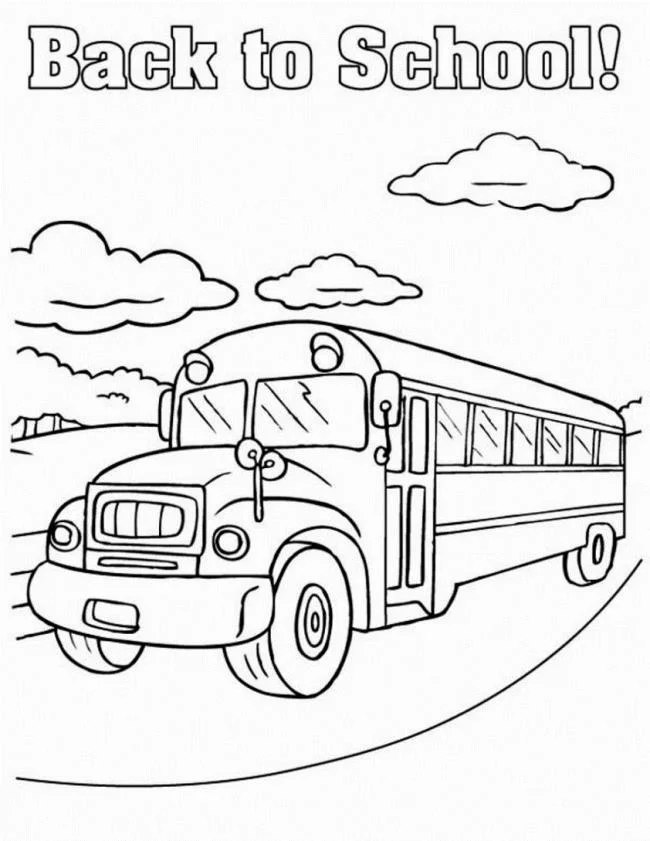 Koleksi gambar-gambar paling indah dari pewarnaan bus untuk anak-anak