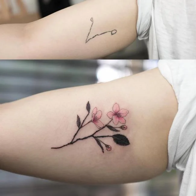 Colección de 50 muestras de tatuajes de sakura extremadamente hermosos y de calidad