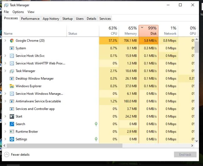 Hastalanmak Neden Windows 10 genellikle dolu disk?