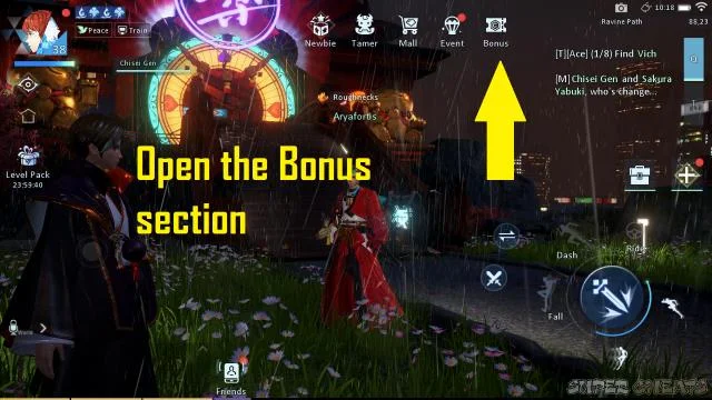 Binding Account Rewards in Dragon Raja