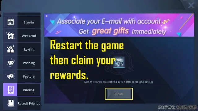 Claiming Rewards After Email Binding in Dragon Raja