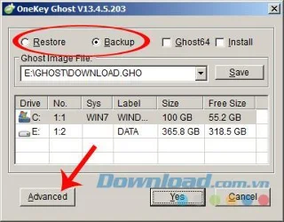 Backup and Restore with Onekey Ghost
