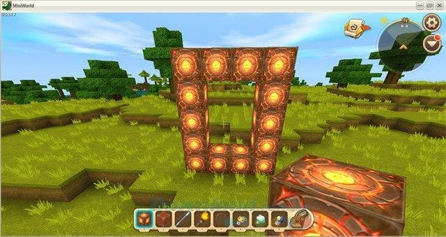 How to build hell portal and find the Black Dragon Boss in Mini World: Block Art