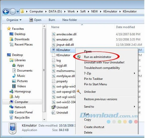 Fix Java KEmulator emulator error does not work