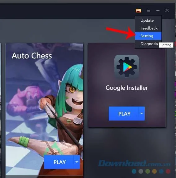 Main interface of the Gameloop emulator