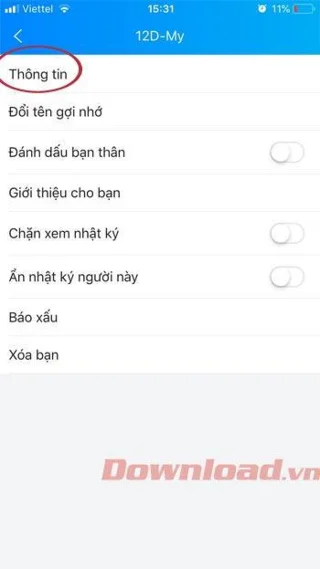 How to see your friends phone numbers on Zalo