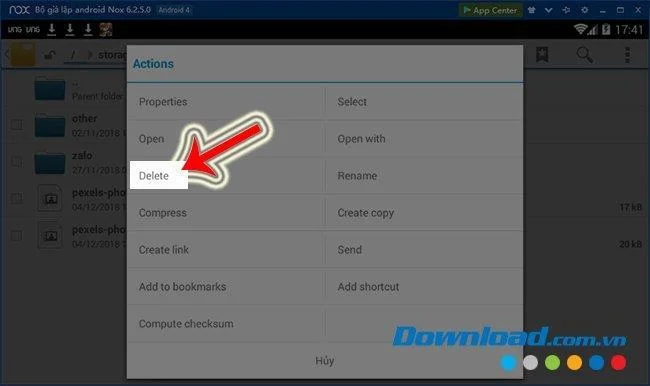 Confirm Deletion in NoxPlayer