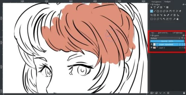 Anleitung zum Ausmalen von Bildern mit Krita