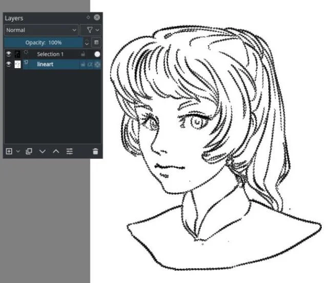 Anleitung zum Ausmalen von Bildern mit Krita