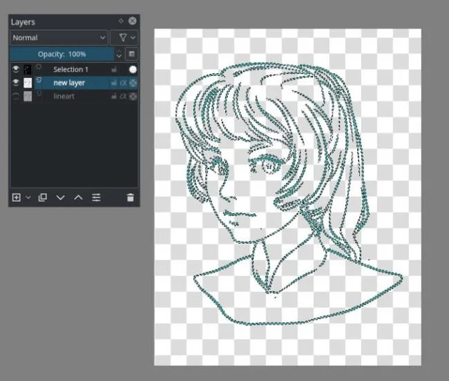 Anleitung zum Ausmalen von Bildern mit Krita