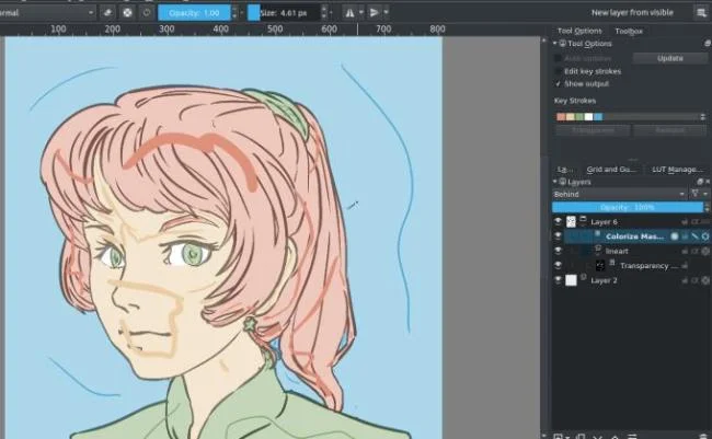 Anleitung zum Ausmalen von Bildern mit Krita
