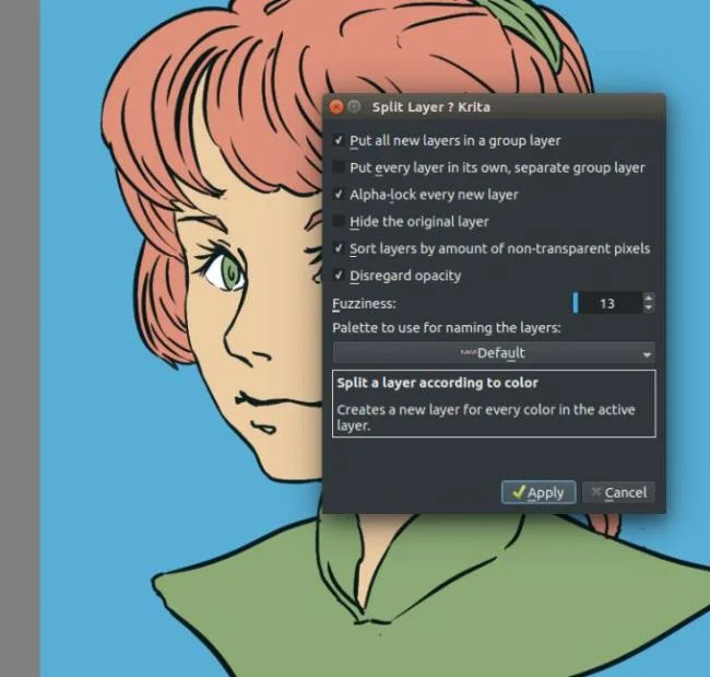 Anleitung zum Ausmalen von Bildern mit Krita