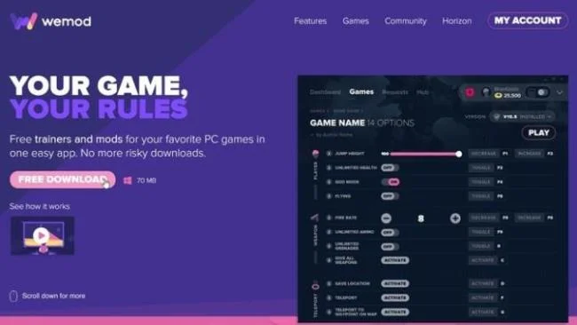 Comment tricher des jeux en toute sécurité avec WeMod