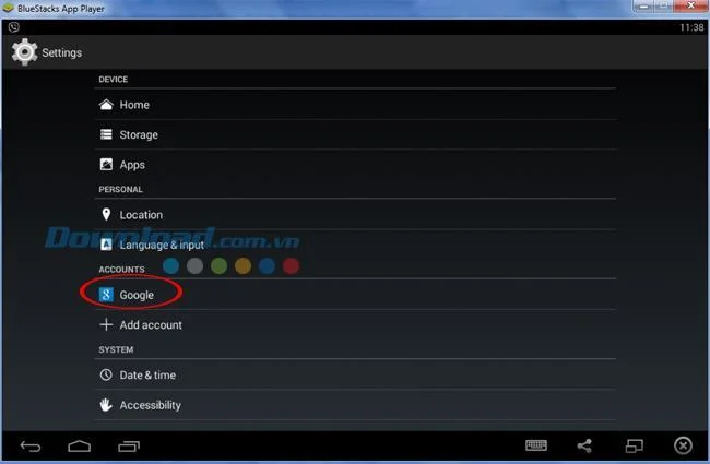 Instructions pour changer de compte lors de lutilisation de BlueStacks