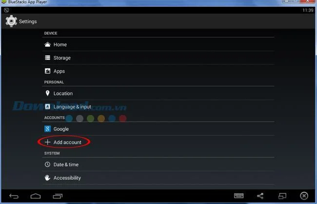 Instructions pour changer de compte lors de lutilisation de BlueStacks