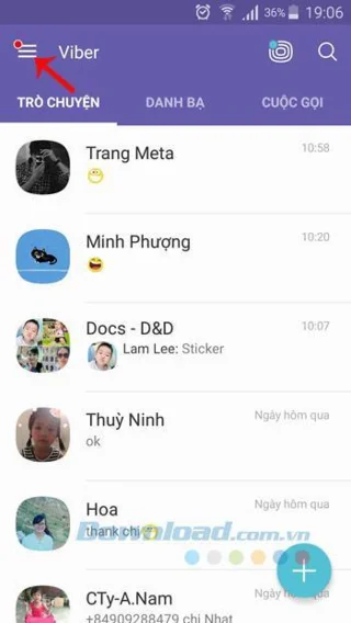 Désactivation de la synchronisation de photos Viber